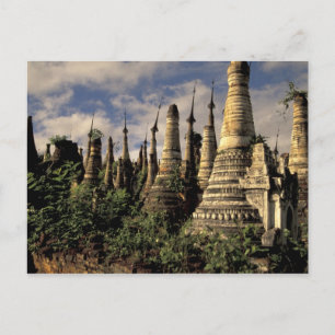 Cartão Postal Ásia, Mianmar, Lago Inle. Antigas ruínas de