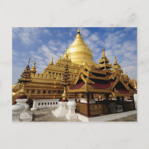 Cartão Postal Ásia, Myanmar (Birmânia), Bagan (Pagan). O Shwe 2