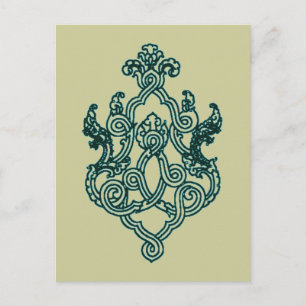 CARTÃO POSTAL ASIAN TRIBAL TATTOO DESIGN BUDDHIST HINDU