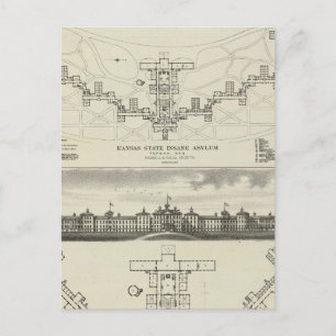 Cartão Postal Asilo Sanitário do Estado do Kansas