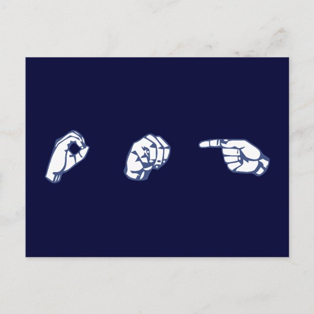 CARTÃO POSTAL ASL OMG (Frente)