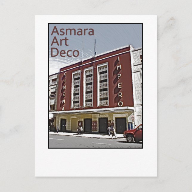 Cartão Postal Asmara Art Deco - Cinema Impero (Frente)