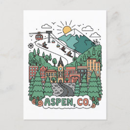Cartão Postal Aspen Colorado Viagem