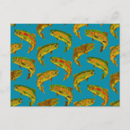 Cartão Postal Aspen Leaf Rainbow Pattern Invisível 2018