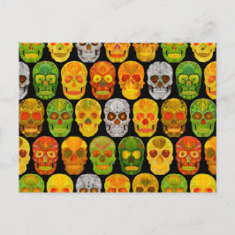 Cartão Postal Aspen Leaf Skulls padrão sem falhas 2018