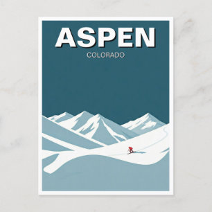 Cartão Postal Aspen Skiing