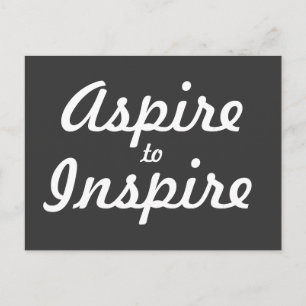Cartão Postal Aspire Inspire Motivation Postcard
