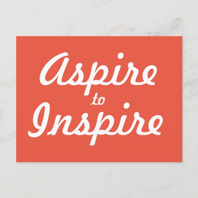 Cartão Postal Aspire Inspire Motivation Postcard (Frente)