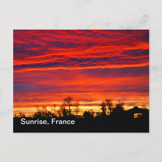 Cartão Postal Assalto do sol na França (Frente)
