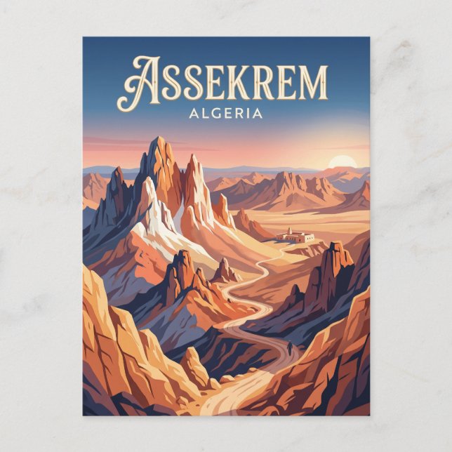 Cartão Postal Assekrem Argélia (Frente)