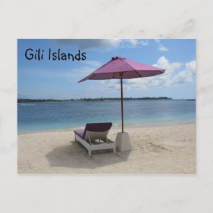 Cartão Postal assento das ilhas gili