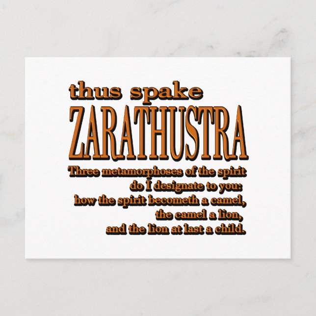 Cartão Postal Assim Spake Zarathustra (Frente)