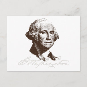Cartão Postal Assinatura George Washington