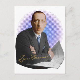 Cartão Postal Assinatura Stravinsky