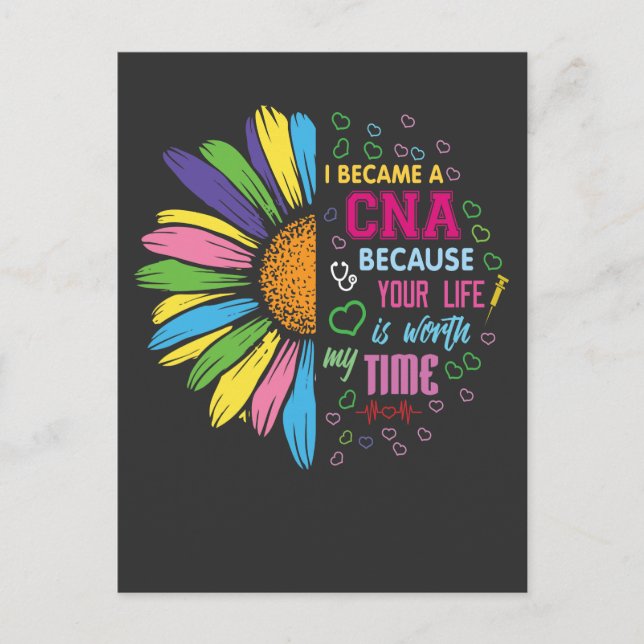 Cartão Postal Assistente de Enfermagem Certificado - Sua Vida Va (Frente)
