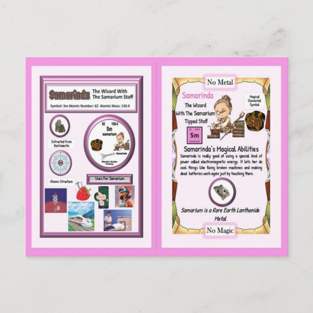 Cartão Postal Assistente de Samarinda - Elemento de Samário (Frente)