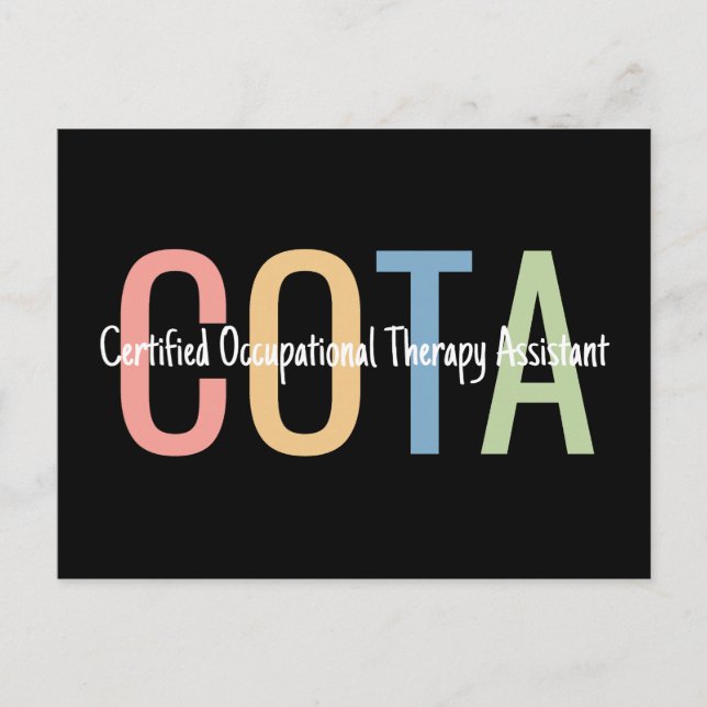 Cartão Postal Assistente de Terapêutica OTA Certificada (Frente)