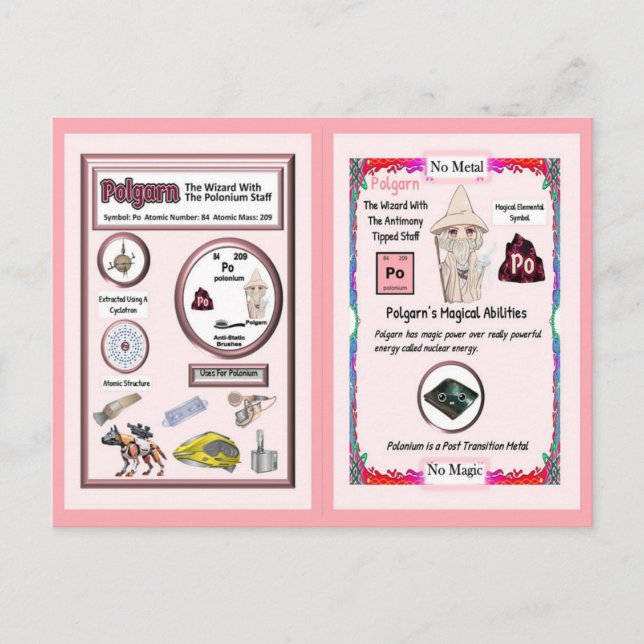 Cartão Postal Assistente do Polgarn - Elemento do Polônio (Frente)