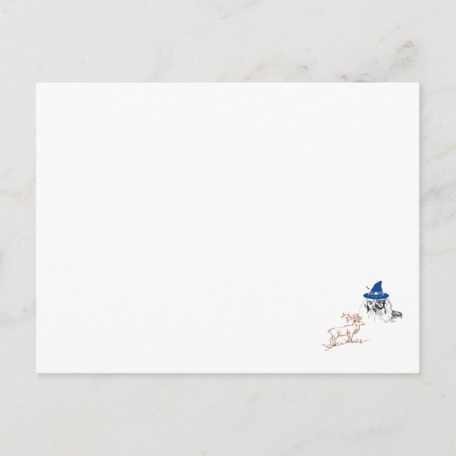 Cartão Postal Assistente e Veado (Frente)