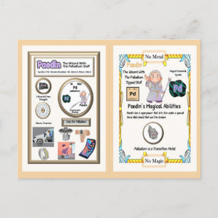 Cartão Postal Assistente Paedin - Elemento Palladium