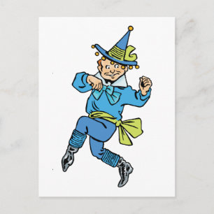 Cartão Postal Assistente Vintage do Mágico de Oz, Garoto Dançant