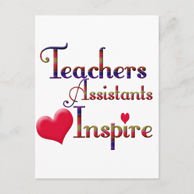 Cartão Postal Assistentes de Professores Inspire (Frente)