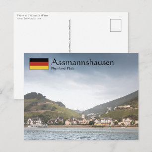 Cartão Postal Assmannshausen Alemanha