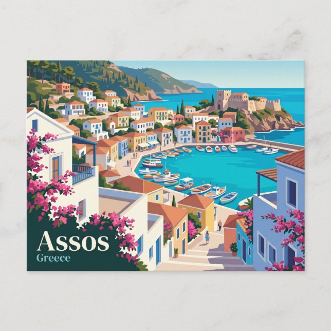 Cartão Postal Assos Grécia (Frente)