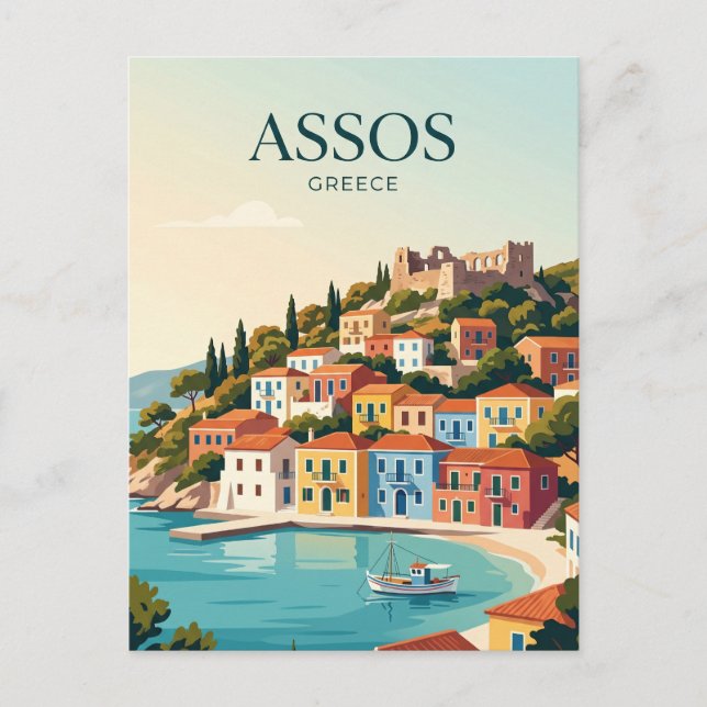 Cartão Postal Assos Grécia (Frente)