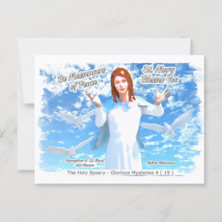 Cartão Postal Assunção de Ruas. Maria no Céu 2