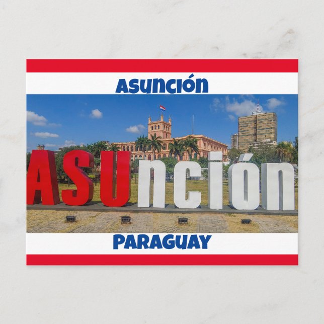 Cartão Postal Assunção, Paraguai (Frente)