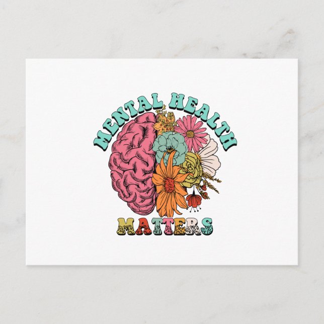 Cartão Postal Assuntos De Saúde Mental Colocar T-Shirt Do Titula (Frente)