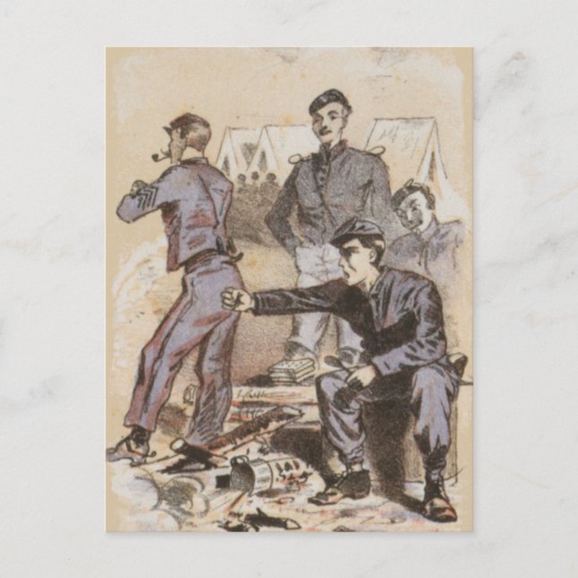 Cartão Postal Assustou a vida do café no acampamento (Frente)