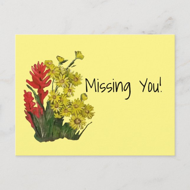 Cartão Postal Aster Red Dourado Rosy Fireweed (Frente)