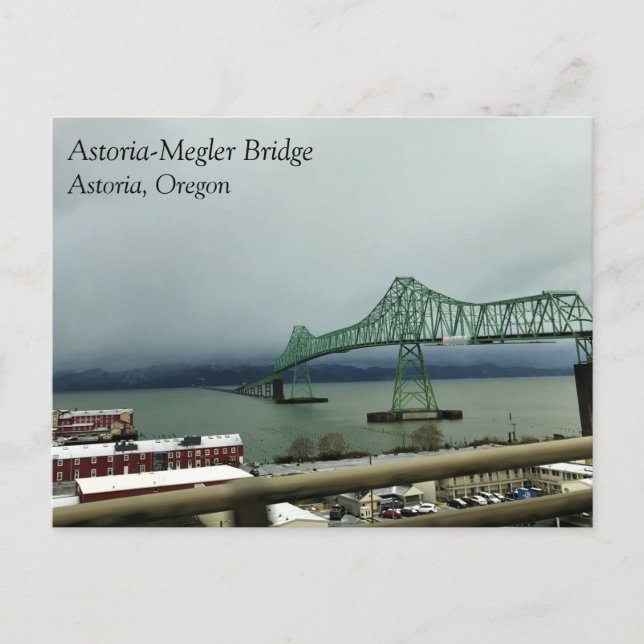Cartão Postal Astoria-Megler Bridge, Astoria, Oregon (Frente)