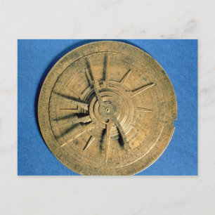 Cartão Postal Astrolábio para calcular horóscopos, europeu