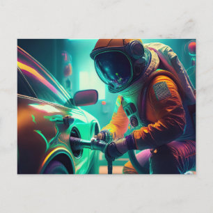 Cartão Postal astronauta AI