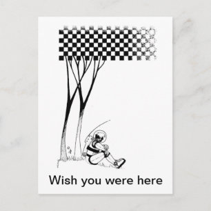 Cartão Postal Astronauta Contemplativo