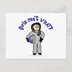 Cartão Postal Astronauta das mulheres leves