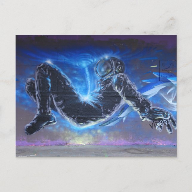 Cartão Postal Astronauta de grafite (Frente)
