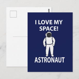 Cartão Postal Astronauta Eu Amo Meu Espaço