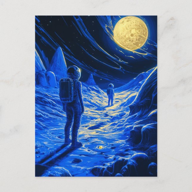 Cartão Postal Astronauta feminino (Frente)