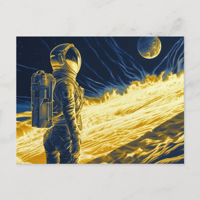 Cartão Postal Astronauta feminino (Frente)