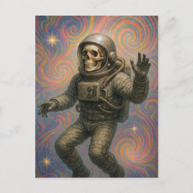 Cartão Postal Astronauta Flutuante (Frente)