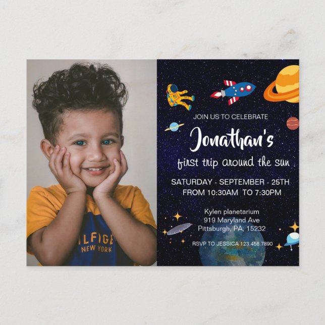 Cartão Postal Astronauta Fofo  (Frente)