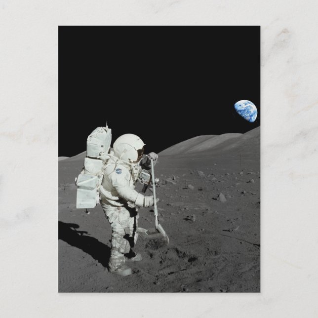 Cartão Postal Astronauta na Lua (Frente)