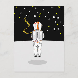 Cartão Postal Astronauta Peguei Semana Curta no Espaço
