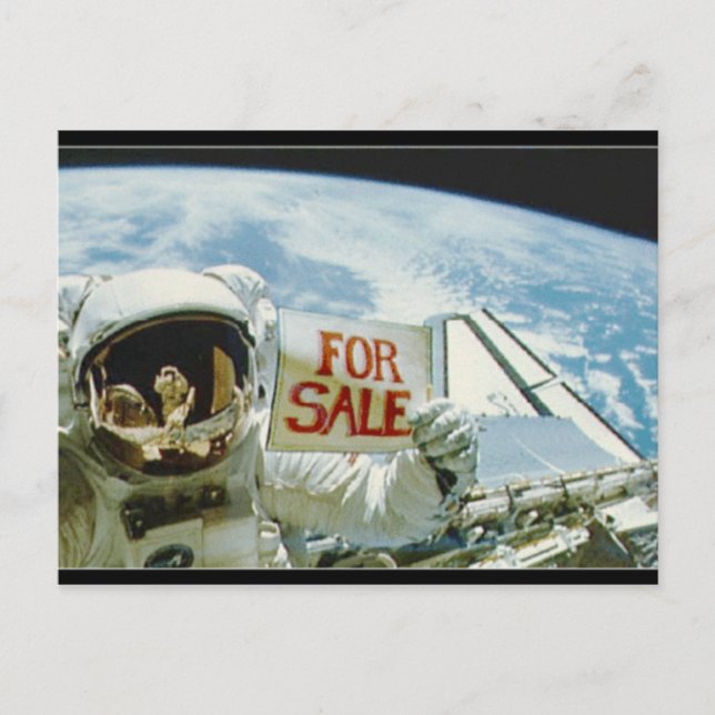 Cartão Postal Astronauta Vende Terra (Frente)