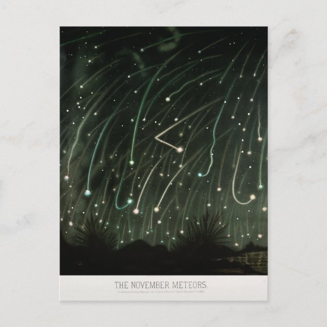 Cartão Postal Astronomia Antiquada do Chá Meteoro (Frente)