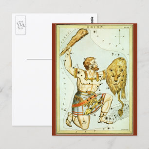 Cartão Postal Astronomia Celestial Vintage, constelação de Ór